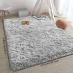FestGlanz: Fluffy Rectangular Rug Luxurious Decorative – Perfect for Living Room & Festive Decor