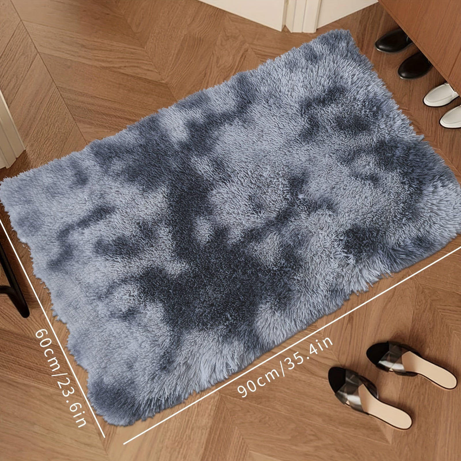 FestGlanz: Fluffy Rectangular Rug Luxurious Decorative – Perfect for Living Room & Festive Decor