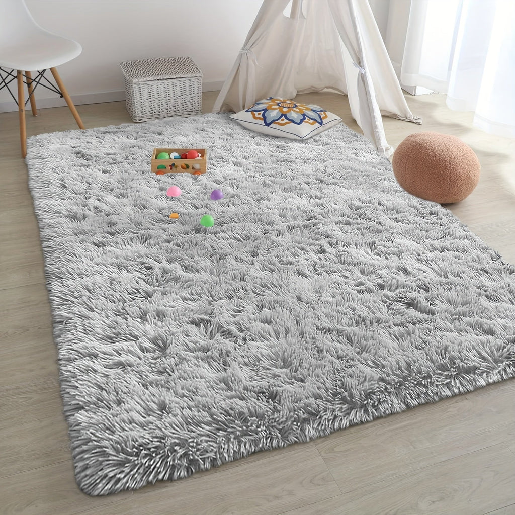 FestGlanz: Fluffy Rectangular Rug Luxurious Decorative – Perfect for Living Room & Festive Decor