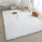 FestGlanz: Fluffy Rectangular Rug Luxurious Decorative – Perfect for Living Room & Festive Decor