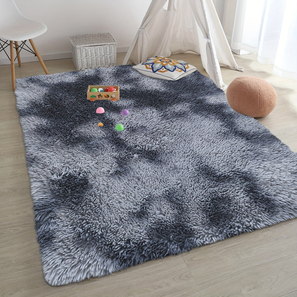 FestGlanz: Fluffy Rectangular Rug Luxurious Decorative – Perfect for Living Room & Festive Decor