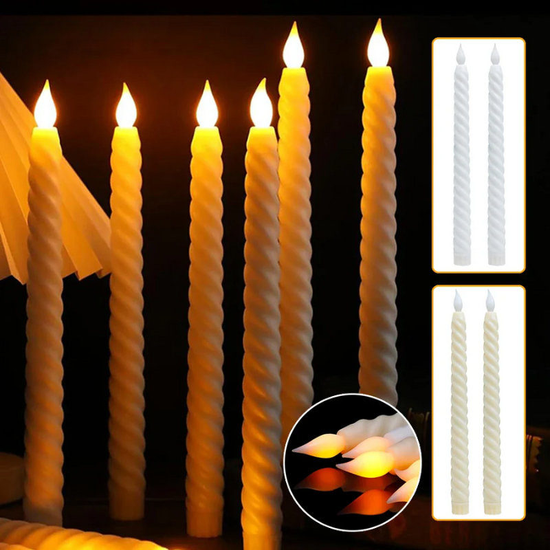 FestiGlow: 3D LED Candles – Christmas Lighting with Warm Light Glow