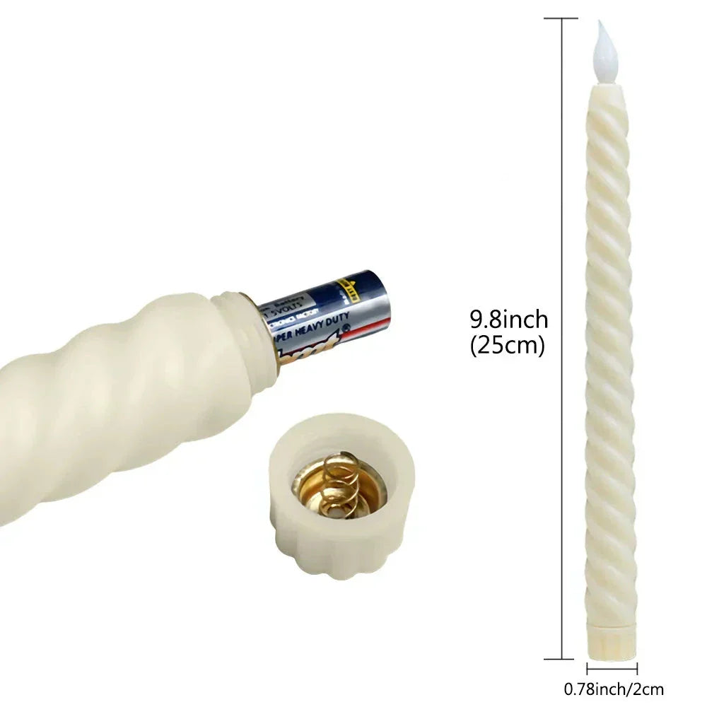 FestiGlow: 3D LED Candles – Christmas Lighting with Warm Light Glow