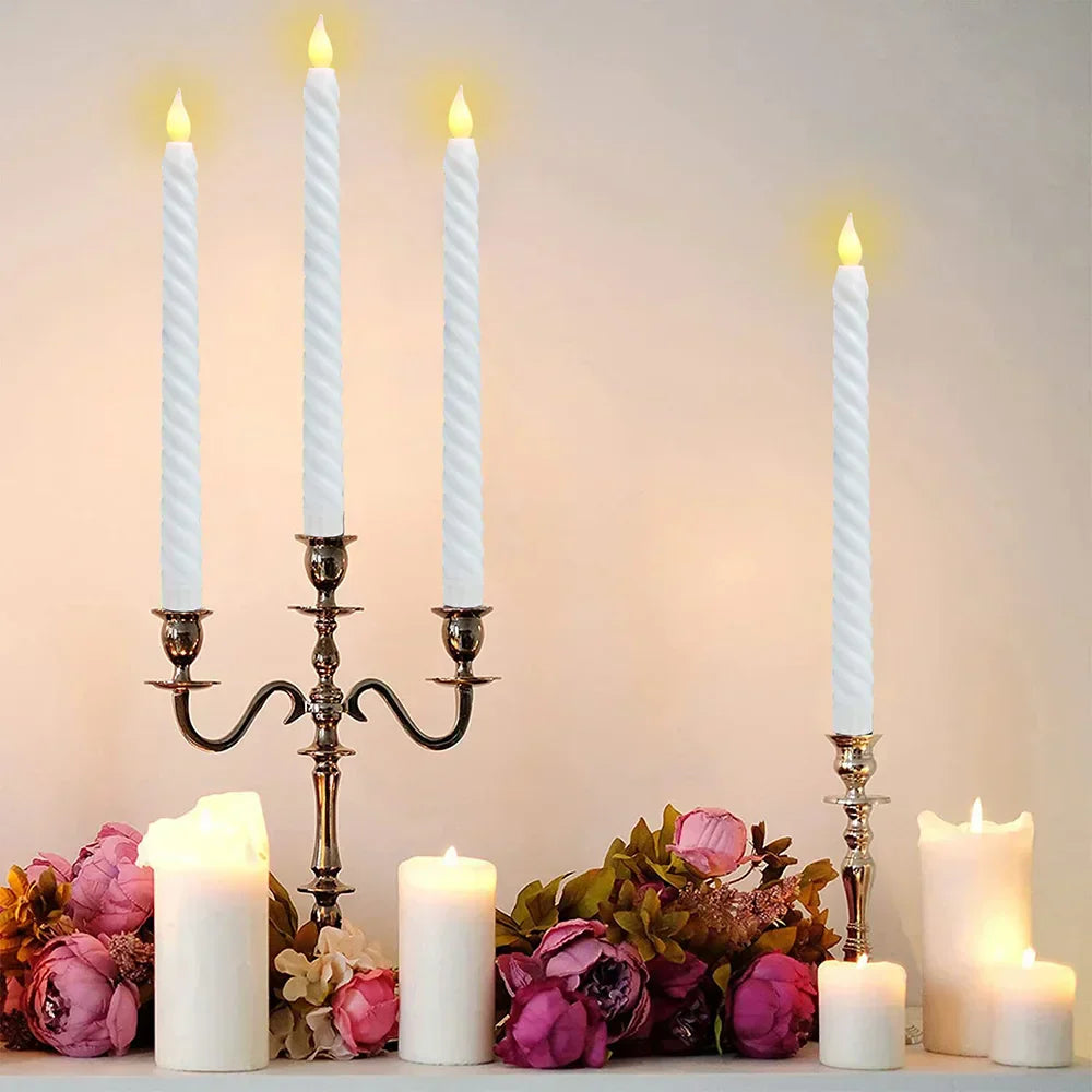 FestiGlow: 3D LED Candles – Christmas Lighting with Warm Light Glow