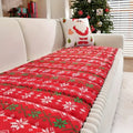 FestivaLoom: Sofa Throw with Christmas Pattern & Soft Upholstery Structure – for Living Rooms & Holidays
