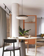 FinsternisLicht: Pendant Light Glass – Elegant Light with Floating Silhouette, Luxurious for Bedroom & Office