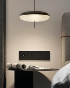 FinsternisLicht: Pendant Light Glass – Elegant Light with Floating Silhouette, Luxurious for Bedroom & Office
