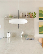 FinsternisLicht: Pendant Light Glass – Elegant Light with Floating Silhouette, Luxurious for Bedroom & Office