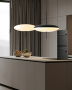 FinsternisLicht: Pendant Light Glass – Elegant Light with Floating Silhouette, Luxurious for Bedroom & Office