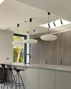 FinsternisLicht: Pendant Light Glass – Elegant Light with Floating Silhouette, Luxurious for Bedroom & Office