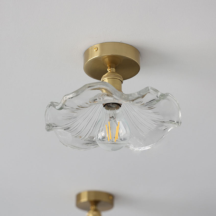 FioriLux: Flower-Shaped Glass Ceiling Light – Elegant LED Lighting for Living Room & Bedroom