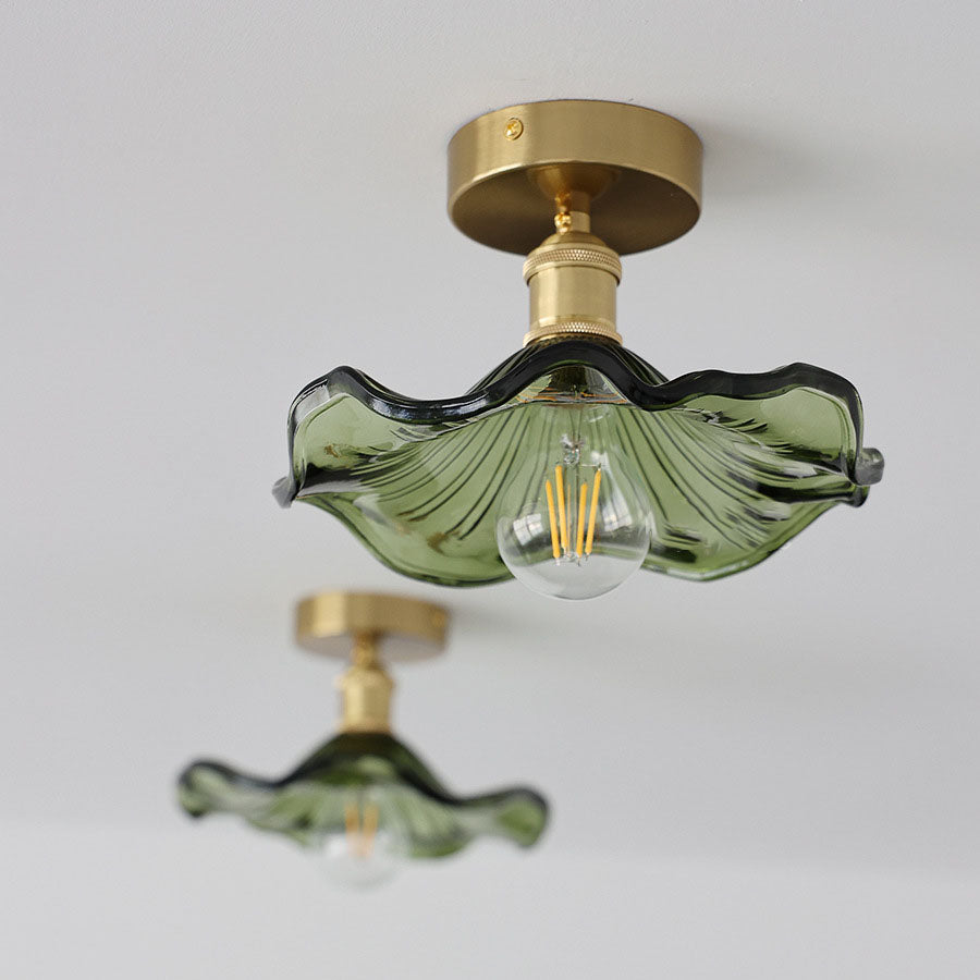 FioriLux: Flower-Shaped Glass Ceiling Light – Elegant LED Lighting for Living Room & Bedroom