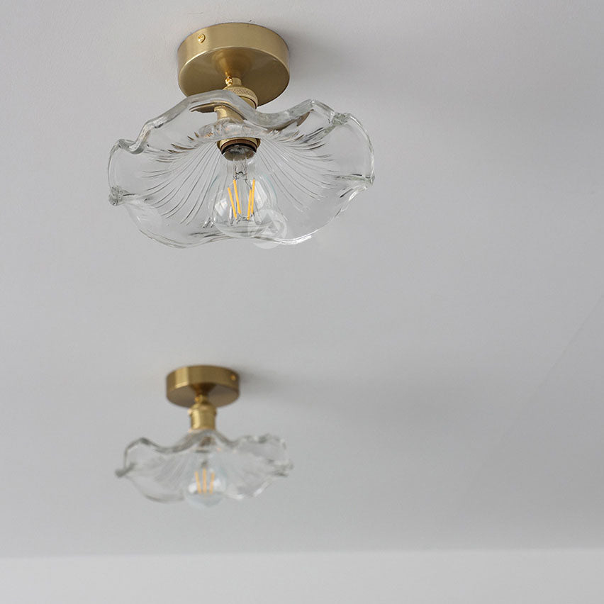 FioriLux: Flower-Shaped Glass Ceiling Light – Elegant LED Lighting for Living Room & Bedroom