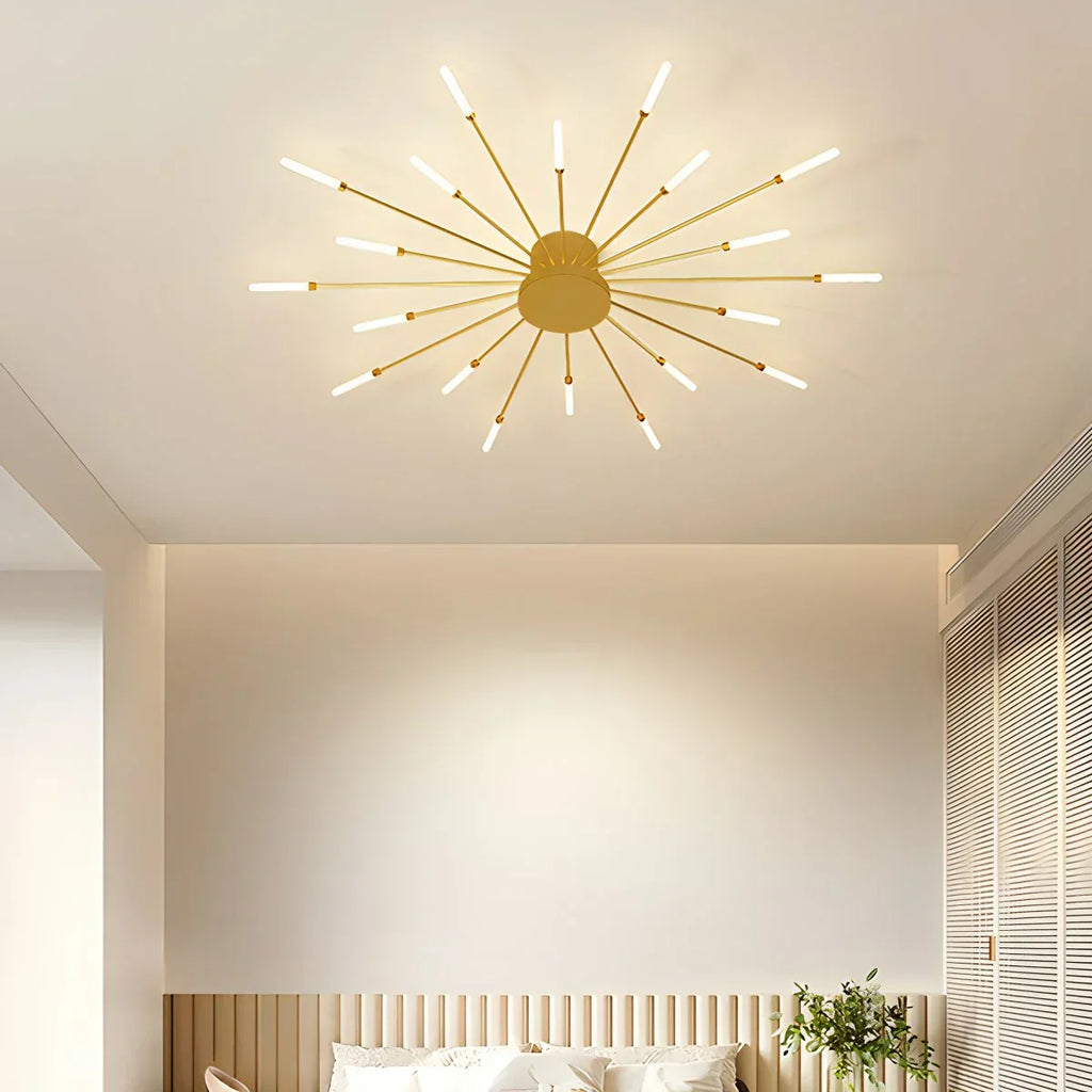 Kora LED Plafondlamp | Dimbaar, Modern Design in Zwart of Goud