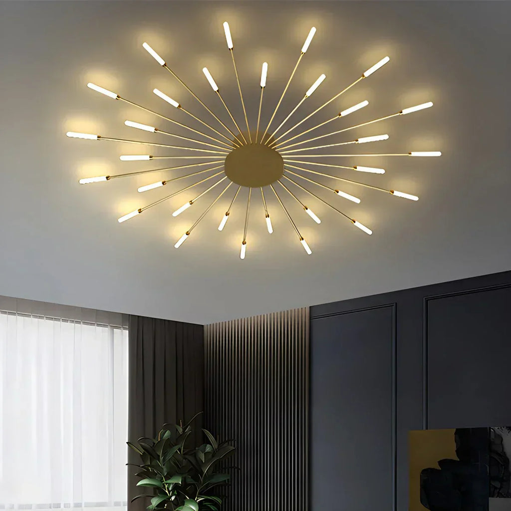 Kora LED Plafondlamp | Dimbaar, Modern Design in Zwart of Goud