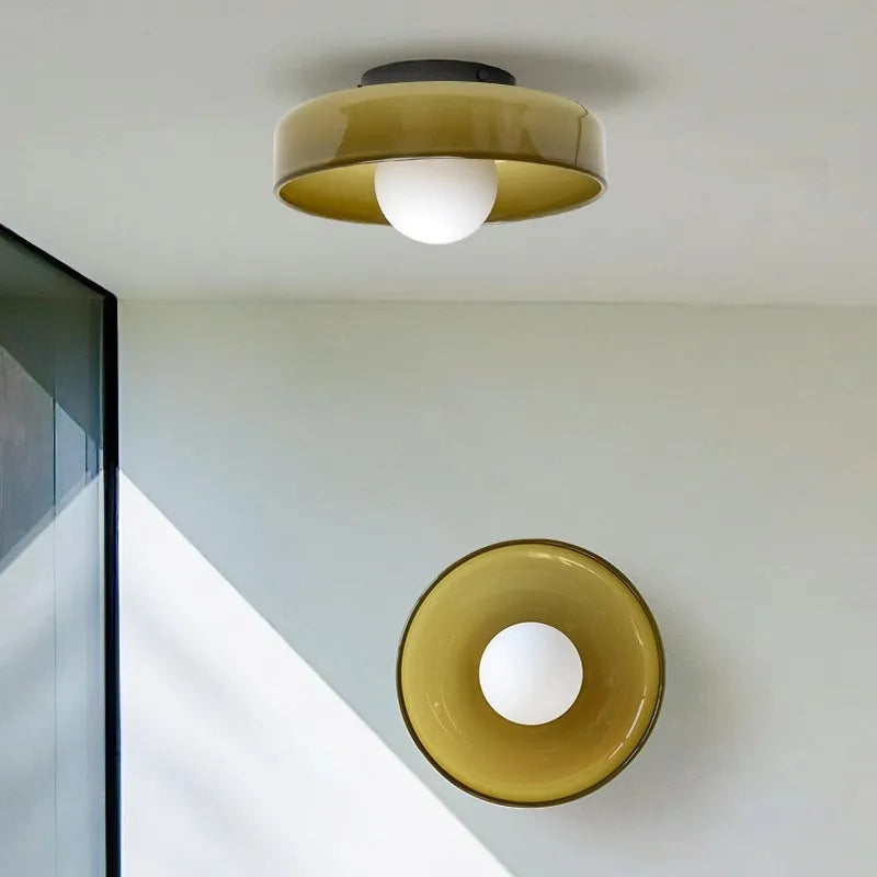 FjordLumen: Glass Ceiling Light – Simple Scandinavian Design & Gentle LED Light