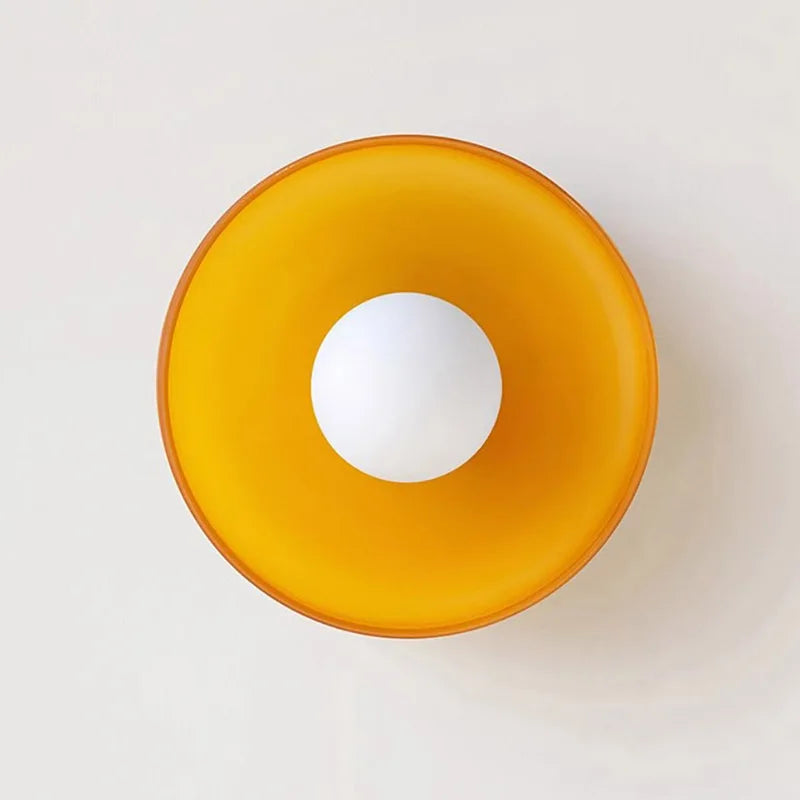 FjordLumen: Glass Ceiling Light – Simple Scandinavian Design & Gentle LED Light