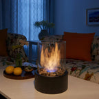 FlammaGlow: Portable Bioethanol Table Fire Pit – Smoke-Free Decorative Fire for Indoors & Outdoors