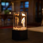 FlammaGlow: Portable Bioethanol Table Fire Pit – Smoke-Free Decorative Fire for Indoors & Outdoors