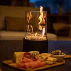 FlammaGlow: Portable Bioethanol Table Fire Pit – Smoke-Free Decorative Fire for Indoors & Outdoors