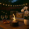 FlammaGlow: Portable Bioethanol Table Fire Pit – Smoke-Free Decorative Fire for Indoors & Outdoors