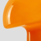 Retro Glass Mushroom Table Lamp — Orange