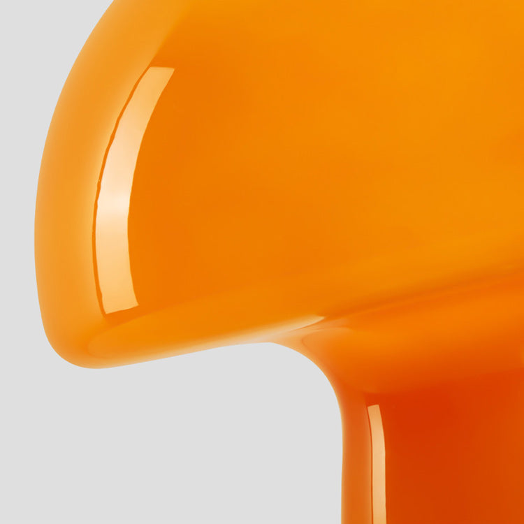 Retro Glass Mushroom Table Lamp — Orange