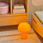 Retro Glass Mushroom Table Lamp — Orange
