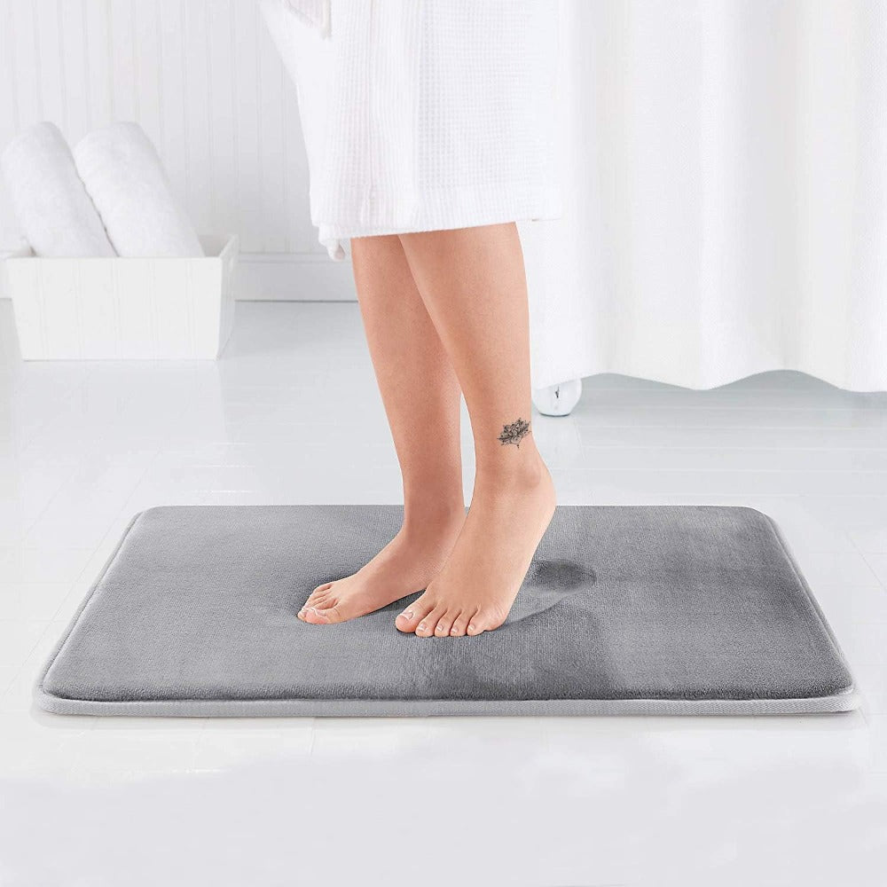 FlauschLust: Soft Memory Foam Bath Mat Non-Slip