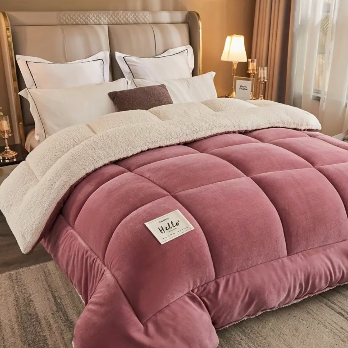 FuzzyDream: Cozy Sherpa Blanket with 3D Design & Durable Quality – for Bed & Living Room