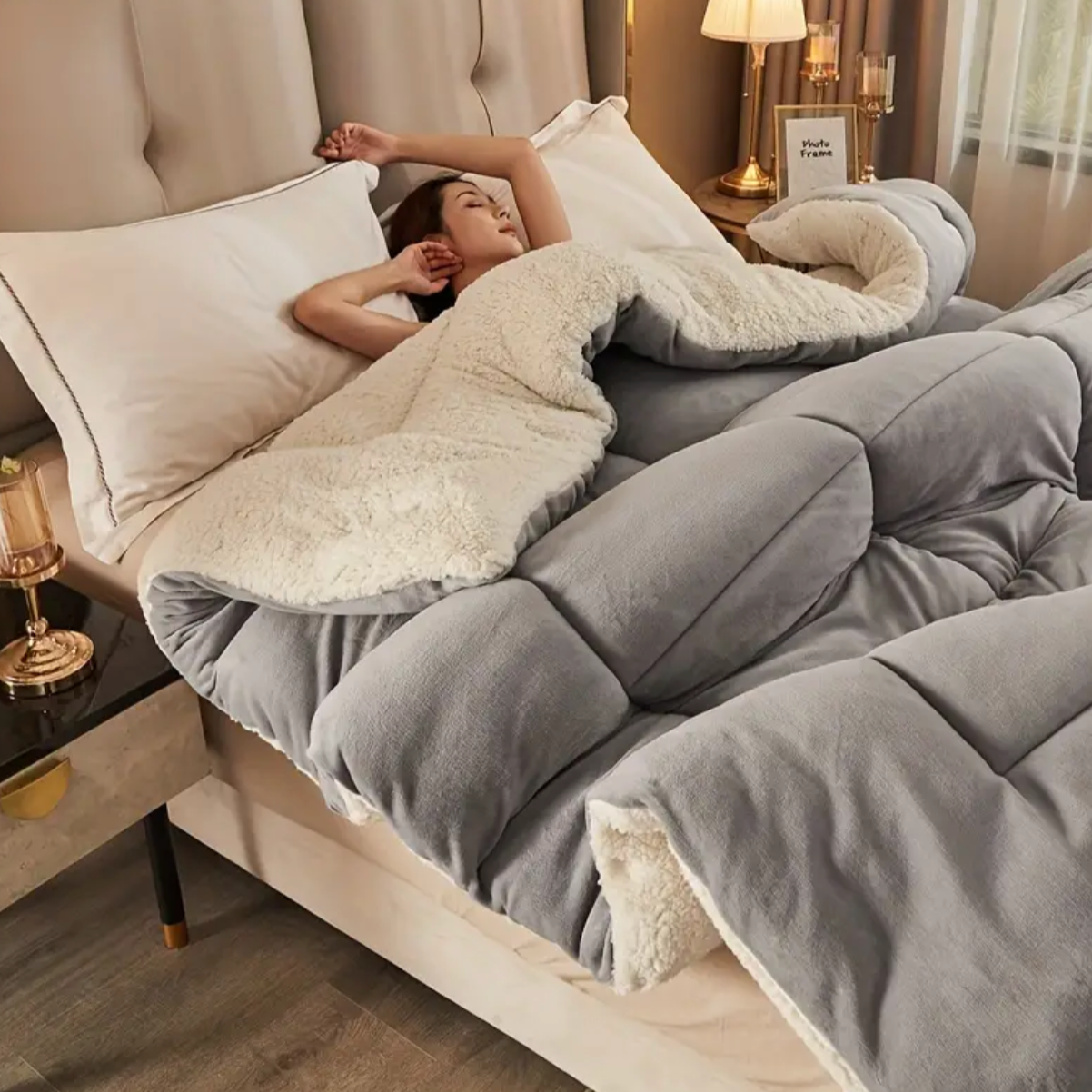 FuzzyDream: Cozy Sherpa Blanket with 3D Design & Durable Quality – for Bed & Living Room