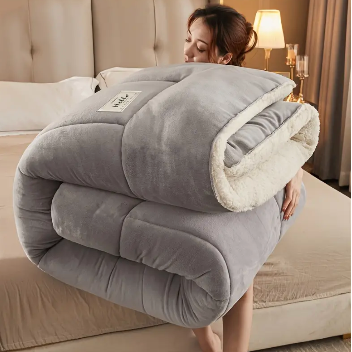 FuzzyDream: Cozy Sherpa Blanket with 3D Design & Durable Quality – for Bed & Living Room