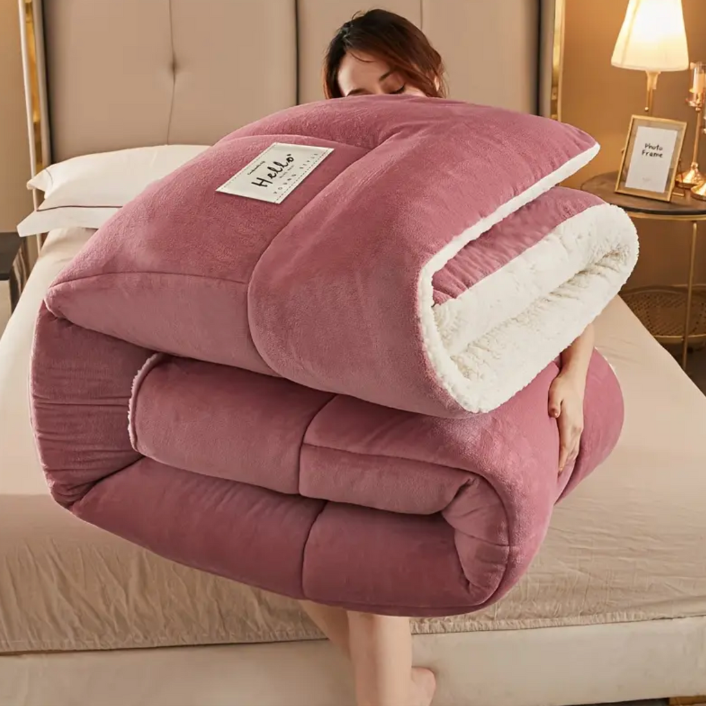 FuzzyDream: Cozy Sherpa Blanket with 3D Design & Durable Quality – for Bed & Living Room