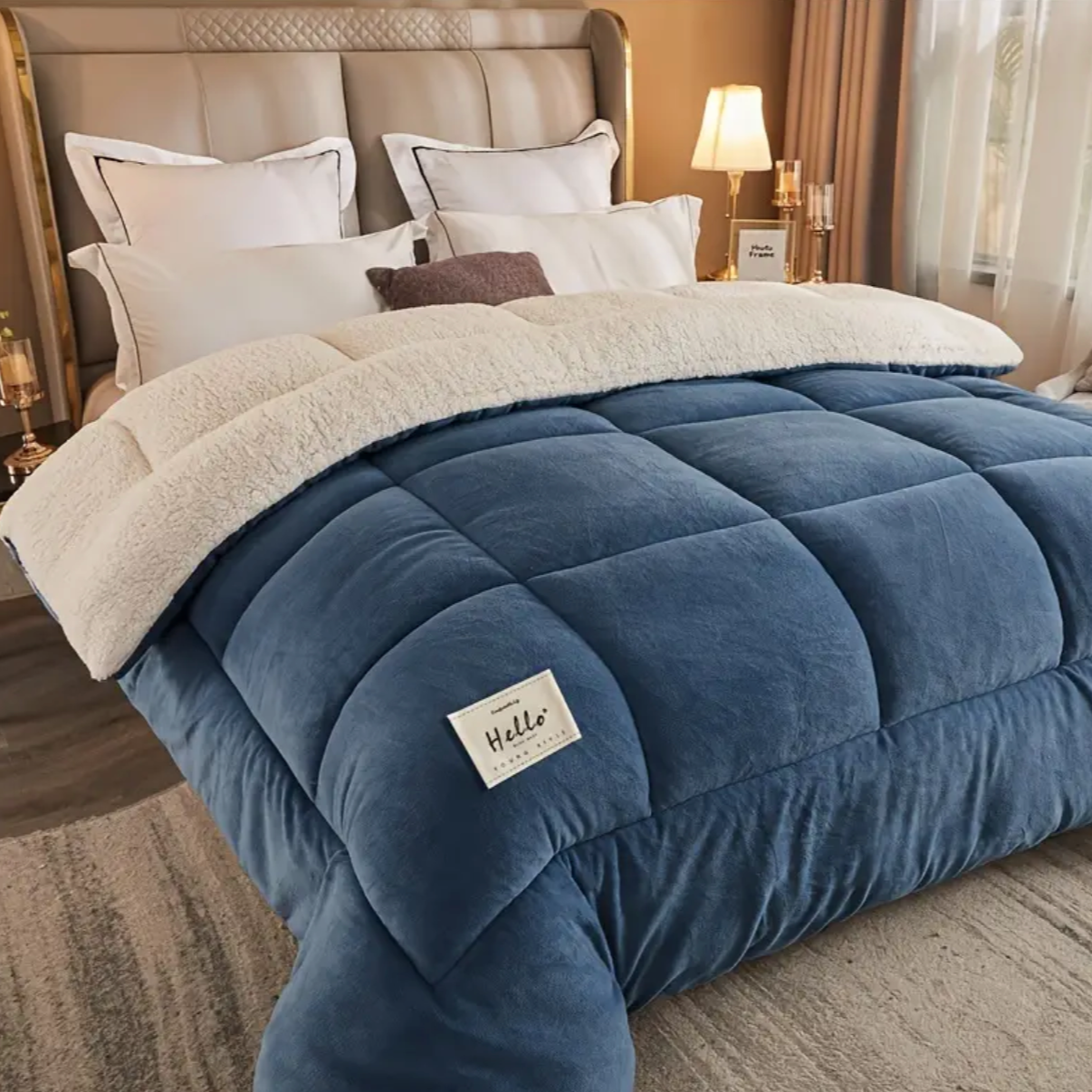 FuzzyDream: Cozy Sherpa Blanket with 3D Design & Durable Quality – for Bed & Living Room