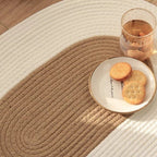 BraidedMagic: Decorative Oval Doormat – Durable, Easy to Care & Braided Hemp Design for Bedroom & Terrace