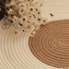 BraidedMagic: Decorative Oval Doormat – Durable, Easy to Care & Braided Hemp Design for Bedroom & Terrace