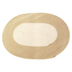 BraidedMagic: Decorative Oval Doormat – Durable, Easy to Care & Braided Hemp Design for Bedroom & Terrace