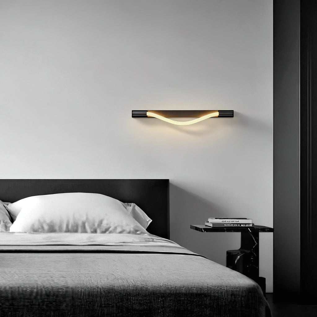 Flexible Silicone Tube LED Wall Light — Black