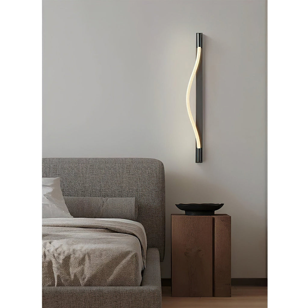 Flexible Silicone Tube LED Wall Light — Black