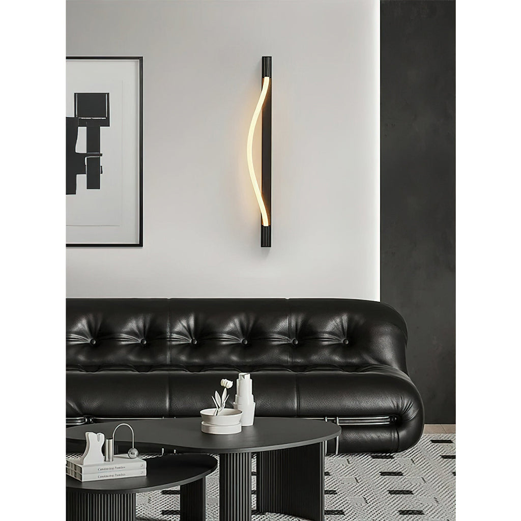 Flexible Silicone Tube LED Wall Light — Black