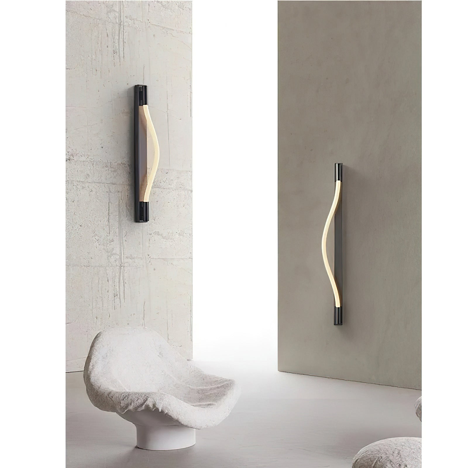 Flexible Silicone Tube LED Wall Light — Black