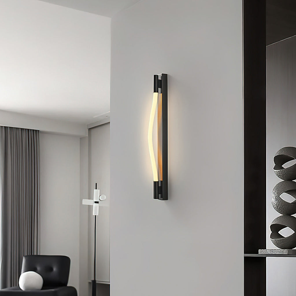 Flexible Silicone Tube LED Wall Light — Black