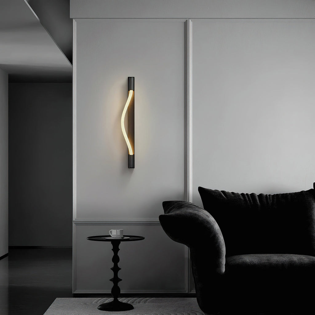 Flexible Silicone Tube LED Wall Light — Black