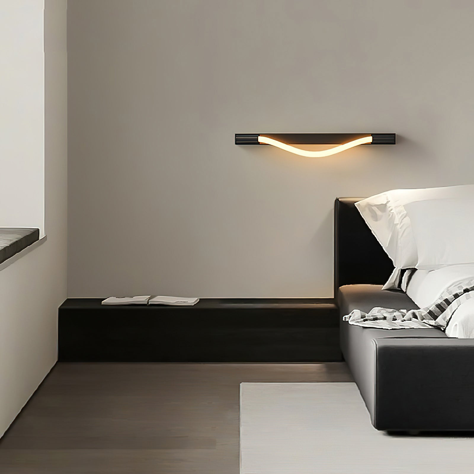 Flexible Silicone Tube LED Wall Light — Black