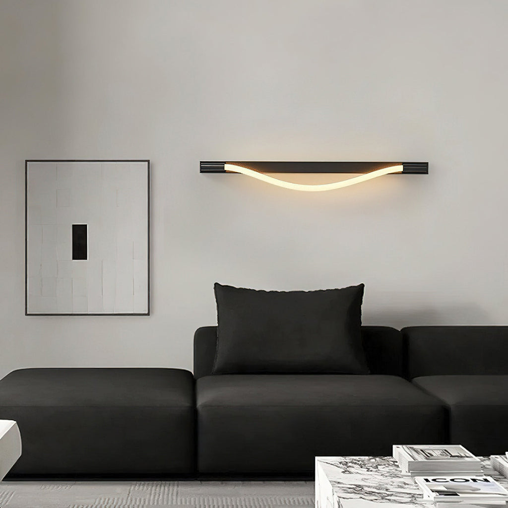 Flexible Silicone Tube LED Wall Light — Black