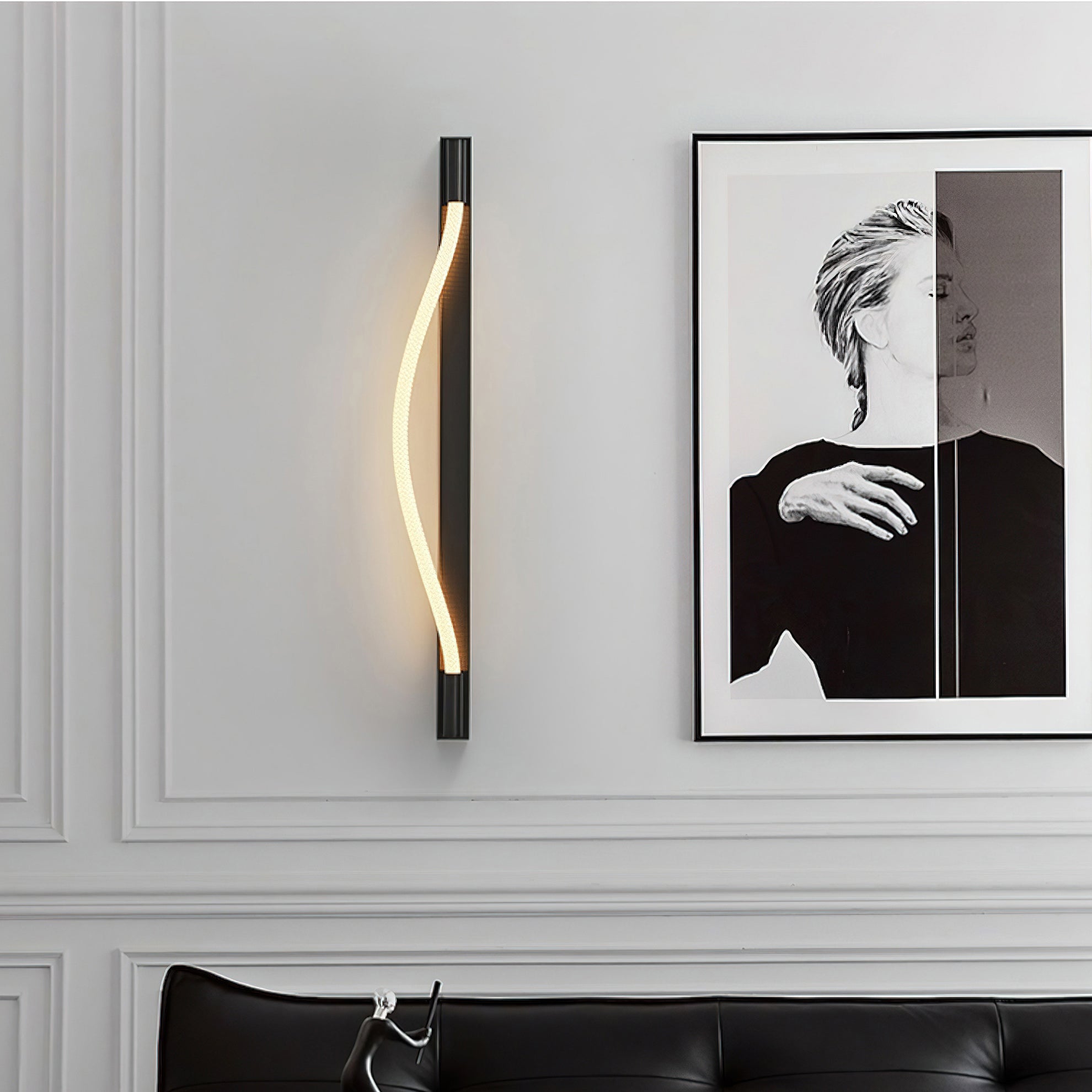 Flexible Silicone Tube LED Wall Light — Black