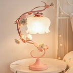 Fleuréa: Romantic Rose Lamp Under Glass – Stylish Decorative Light for Bedroom & Living Room