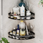 FlexAlu: Wall Shelves for Bathroom – Durable Space Aluminum Shelves, Hanging & Rust-Free in a Set of 2 for Bathroom Organization