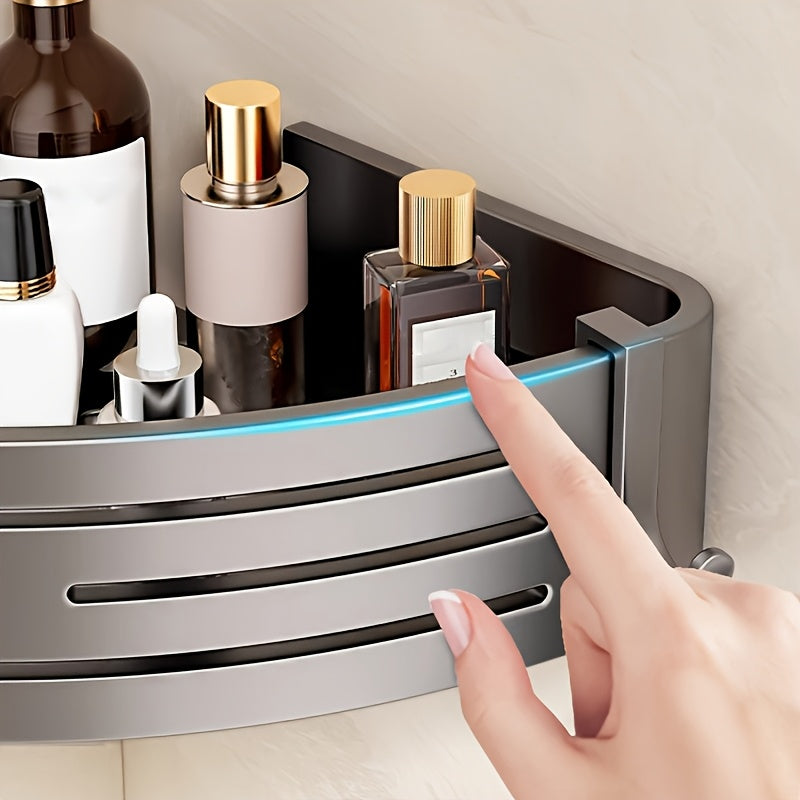 FlexHaken: Wall Shelf Kitchen – multifunctional aluminum shelf, space-saving & decorative with hooks for utensils & bathroom accessories