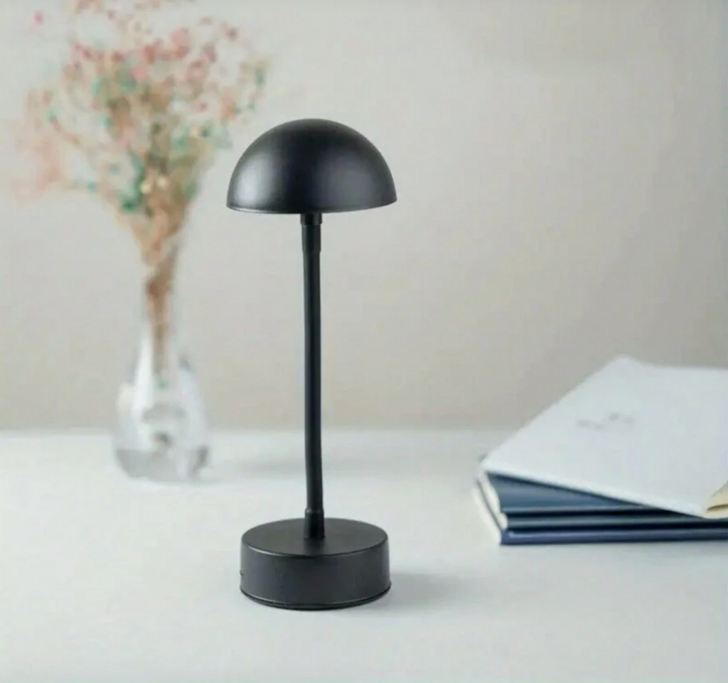 FlexLamp: Wireless LED Table Lamp with Modern Mushroom Design & Touch Dimmer – for Living Room & Nightstand